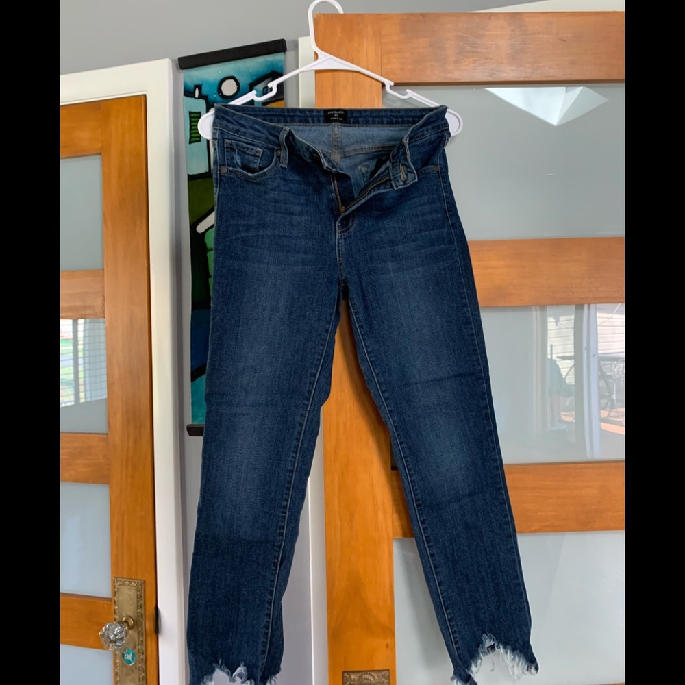 Just Black Raw Hem Jeans